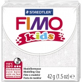 FIMO® Kids Clay, Glitter, Weiß, 42 g/ 1 Pck