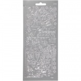 Sticker, Laternen, Blatt 10x23 cm, Silber, 1 Bl.