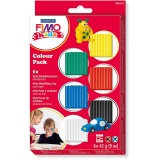 FIMO® Kids Clay, Standard-Farben, 6x42 g/ 1 Pck