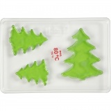 Giessform, Tanne, H 6+8+10 cm, T 9 mm, Größe 14,9x22 cm, 1 Stk