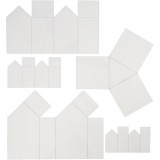 Formmatten, Häuser und Dreiecke, H: 6-14,5 cm, Transparent, 5 Stk/ 1 Pck