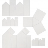 Formmatten, Häuser und Dreiecke, H 6-14,5 cm, Dicke 0,5 mm, Transparent, 5 Stk/ 1 Pck