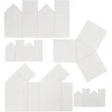 Formmatten, Häuser und Dreiecke, H 6-14,5 cm, Dicke 0,5 mm, Transparent, 5 Stk/ 1 Pck