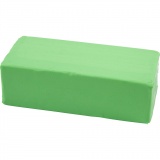 Soft Clay Knetmasse, Größe 13x6x4 cm, Neongrün, 500 g/ 1 Pck
