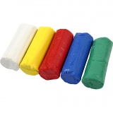 Knetmasse, H 9,5 cm, Sortierte Farben, 5x80 g/ 1 Pck