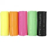 Knetmasse, H 9,5 cm, Neonfarben, 5x80 g/ 1 Eimer