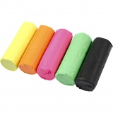 Knetmasse, H 9,5 cm, Neonfarben, 5x80 g/ 1 Eimer