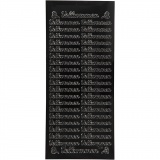 Sticker, Blatt 10x23 cm, Schwarz, 1 Bl.