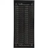 Sticker, Blatt 10x23 cm, Schwarz, 1 Bl.