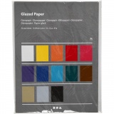 Glanzpapier, Blatt 24x32 cm, 80 g, Sortierte Farben, 50 Bl./ 1 Pck
