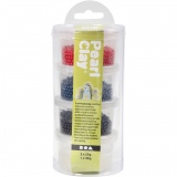 Pearl Clay® , Schwarz, Blau, Rot, 1 Set, 3x25+38 g