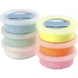 Foam Clay® , Glitter, Pastellfarben, 6x14 g/ 1 Pck