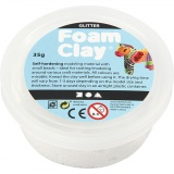 Foam Clay® , Glitter, Weiß, 35 g/ 1 Dose
