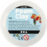 Foam Clay® , Glitter, Weiß, 35 g/ 1 Dose