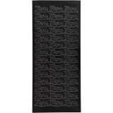 Sticker, Blatt 10x23 cm, Schwarz, 1 Bl.