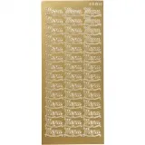 Sticker, Blatt 10x23 cm, Gold, 1 Bl.