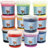 Foam Clay® , Inhalt kann variieren , Sortierte Farben, 12x560 g/ 1 Pck