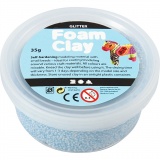 Foam Clay® , Glitter, Hellblau, 35 g/ 1 Dose