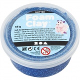 Foam Clay® , Glitter, Blau, 35 g/ 1 Dose