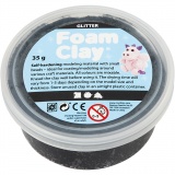 Foam Clay® , Schwarz mit Glitter, 35 g/ 1 Dose