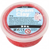 Foam Clay® , Glitter, Rot, 35 g/ 1 Dose