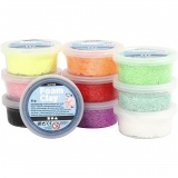Foam Clay® , Glitter, Sortierte Farben, 10x35 g/ 1 Pck