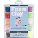 Foam Clay® , Glitter, Sortierte Farben, 10x35 g/ 1 Pck