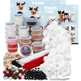 Gruppen-Kreativset Foam Clay® Polar­tiere, Sortierte Farben, 1 Set