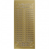 Sticker, Blatt 10x23 cm, Gold, 1 Bl.