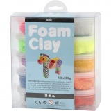 Foam Clay® , Sortierte Farben, 10x35 g/ 1 Pck