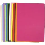 Moosgummi , A3, Blatt 297x420 mm, Dicke 2 mm, Sortierte Farben, 30 Bl. sort./ 1 Pck