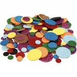 Moosgummikreise, Kreise, D 12+20+32 mm, 1000 Stk/ 1 Pck