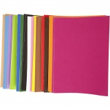 Moosgummi-Blätter, selbstklebend, A4, Blatt 210x297 mm, Dicke 2 mm, 30 Bl. sort./ 1 Pck