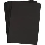 Moosgummi , A4, Blatt 210x297 mm, Dicke 2 mm, Schwarz, 10 Bl./ 1 Pck
