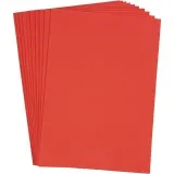 Moosgummi , A4, Blatt 210x297 mm, Dicke 2 mm, Rot, 10 Bl./ 1 Pck