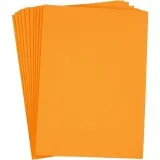 Moosgummi , A4, Blatt 210x297 mm, Dicke 2 mm, Orange, 10 Bl./ 1 Pck