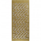 Sticker, Blatt 10x23 cm, Gold, 1 Bl.