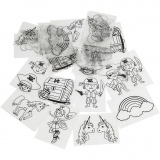 Plastikschrumpfplatten mit Motiven, Blatt 10,5x14,5 cm, Dicke 0,3 mm, 36 Bl./ 1 Pck