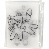 Plastikschrumpfplatten mit Motiven, Blatt 10,5x14,5 cm, Dicke 0,3 mm, Matt transparent, 36 Bl./ 1 Pck