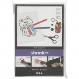 Plastikschrumpfplatten, Blatt 20x30 cm, Dicke 0,3 mm, Matt transparent, 100 Bl./ 1 Pck