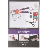 Plastikschrumpfplatten, Blatt 20x30 cm, Dicke 0,3 mm, Glänzend transparent, 10 Bl./ 1 Pck