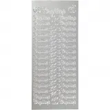 Sticker, Blatt 10x23 cm, Silber, 1 Bl.