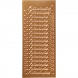 Sticker, 10x23 cm, Kupfer, 1 Bl.