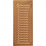 Sticker, Blatt 10x23 cm, Kupfer, 1 Bl.