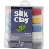 Silk Clay®, Basic 1, Sortierte Farben, 10x40 g/ 1 Pck
