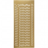 Sticker, Blatt 10x23 cm, Gold, 1 Bl.