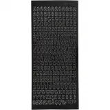 Sticker, Kleine Buchstaben, Blatt 10x23 cm, Schwarz, 1 Bl.