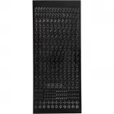 Sticker, Kleine Zahlen, Blatt 10x23 cm, Schwarz, 1 Bl.