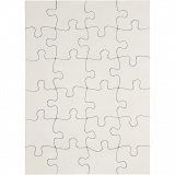 Blanco-Puzzle, Größe 15x21 cm, Weiß, 24 Stücke, 16 Stk/ 1 Pck
