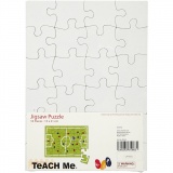 Blanco-Puzzle, Größe 15x21 cm, Weiß, 24 Stücke, 16 Stk/ 1 Pck